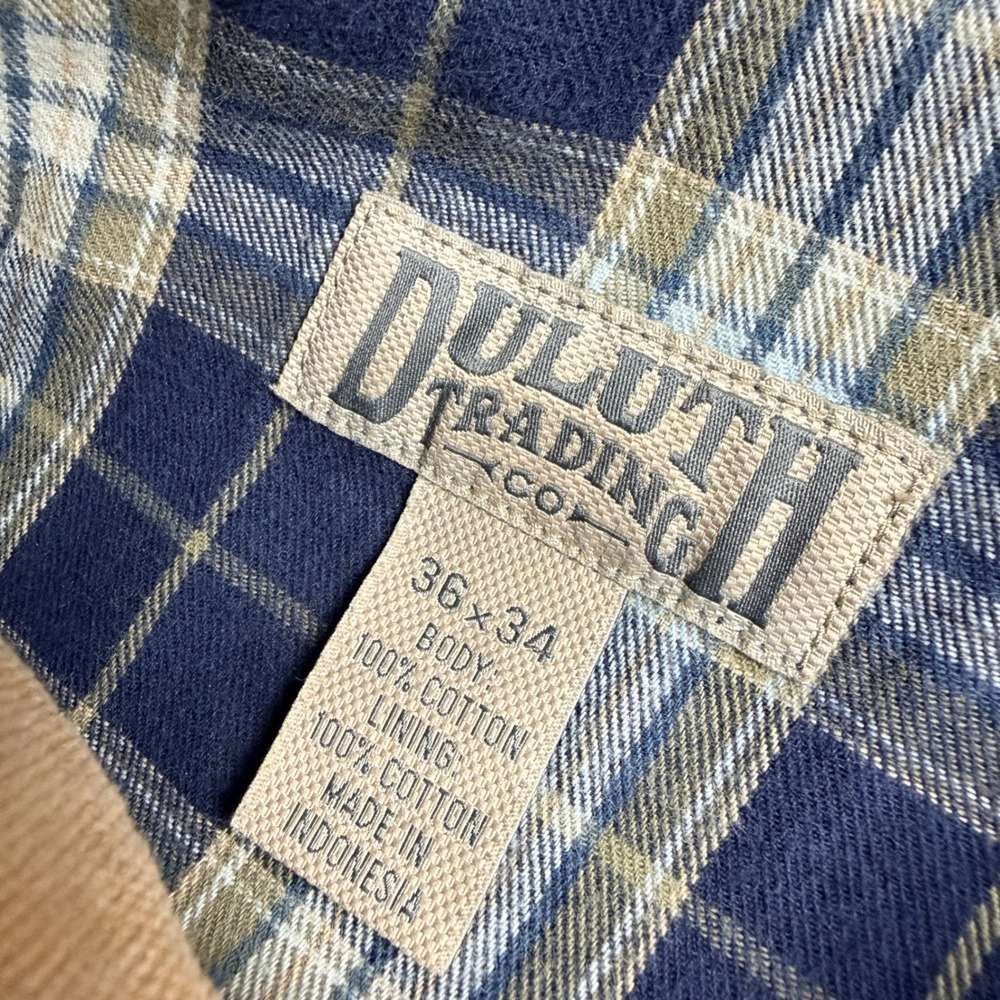 Duluth Trading Co Flannel Lined Denim Jeans Men 36x33 Straight Leg Workwear - Picture 6 of 8
